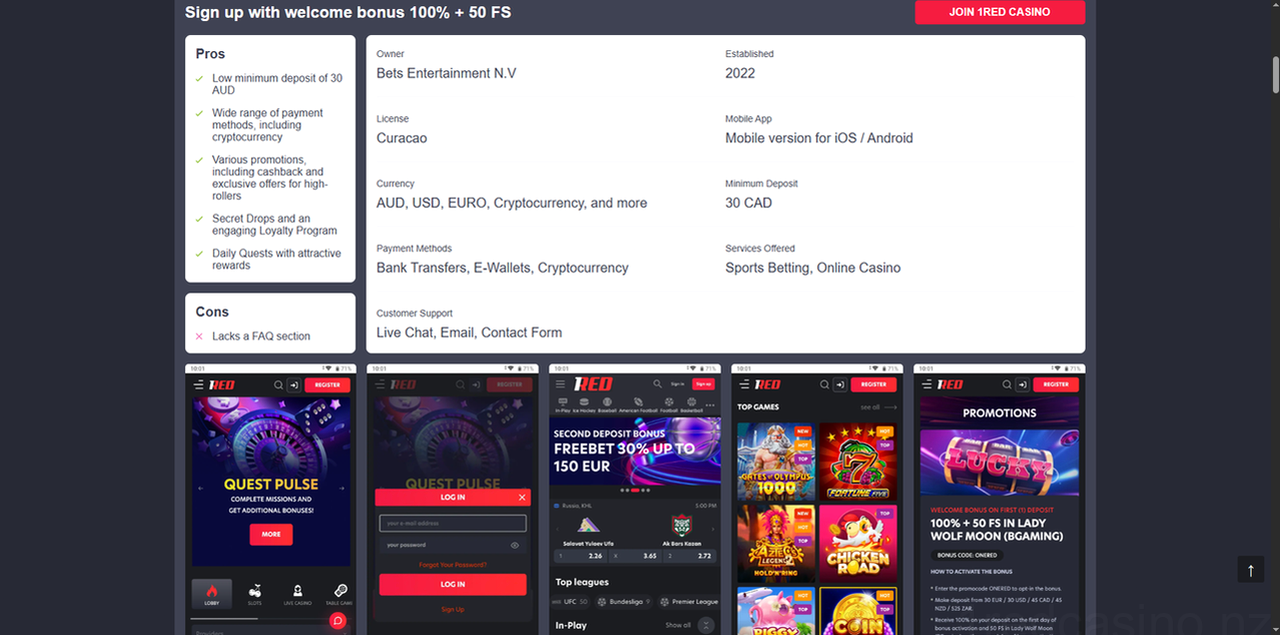 1red Casino Casino